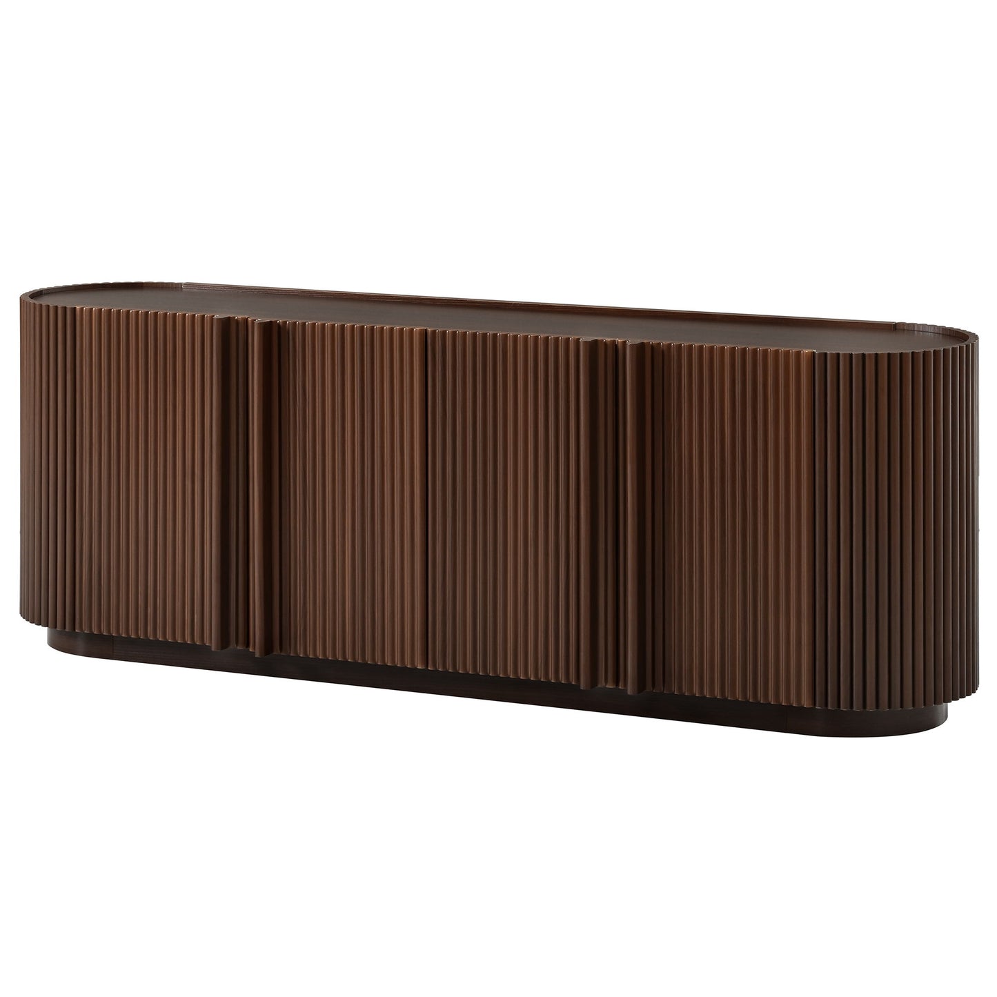 TV Stand With Fluted Tambour Style Door