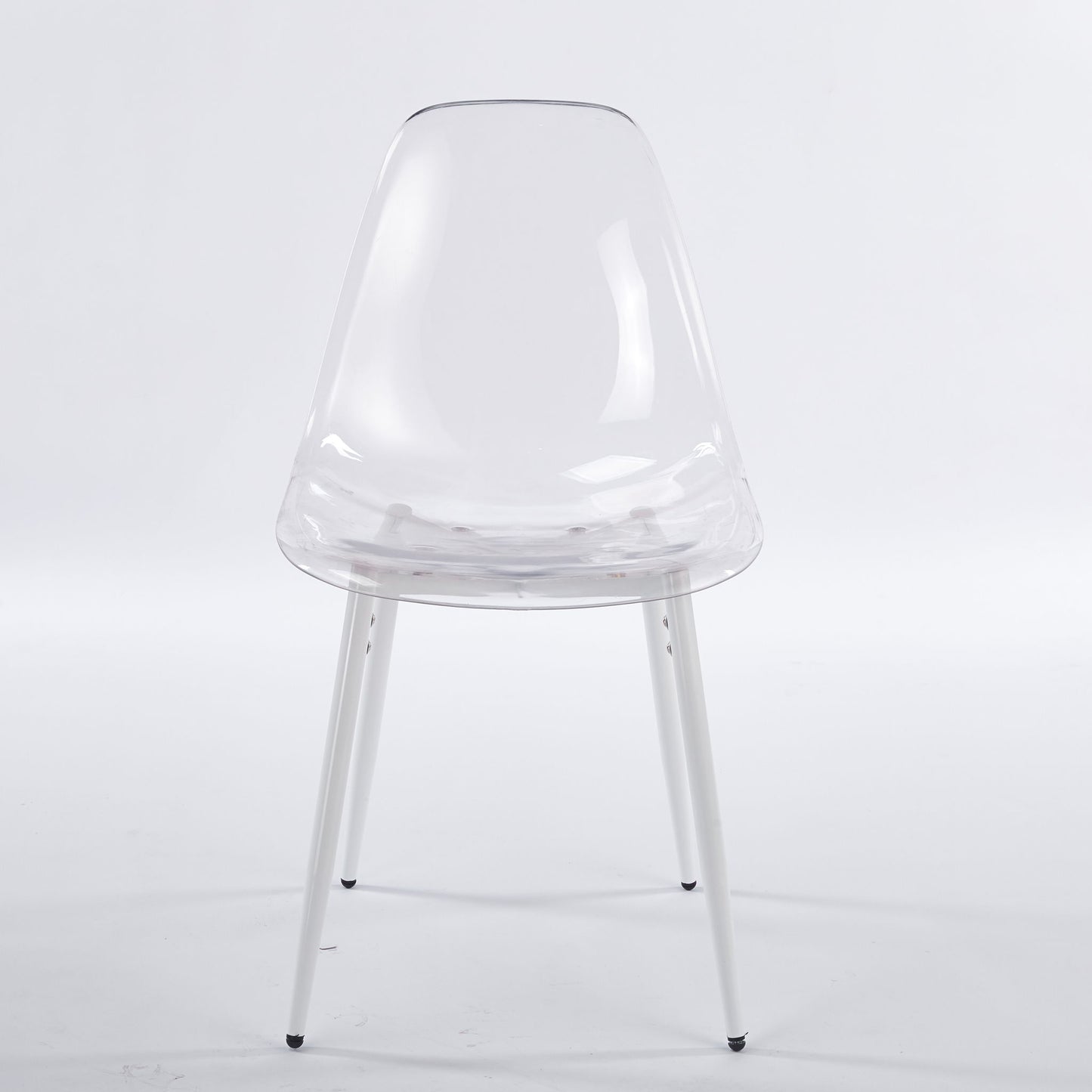 Transparent Dining Chair (Set of 4) - Matte White