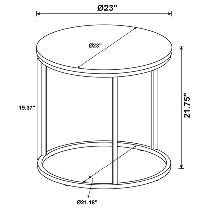 Arrize - Round Side End Table - Mango Color