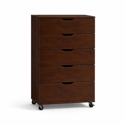 Modern 5 Drawer Dresser With Wheels