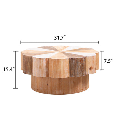 Flower Shaped Coffee Center Table For Living Room - Multicolor