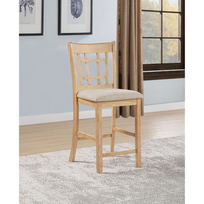 Davis - Counter Height Dining Chair Linen (Set of 2) - Light Oak