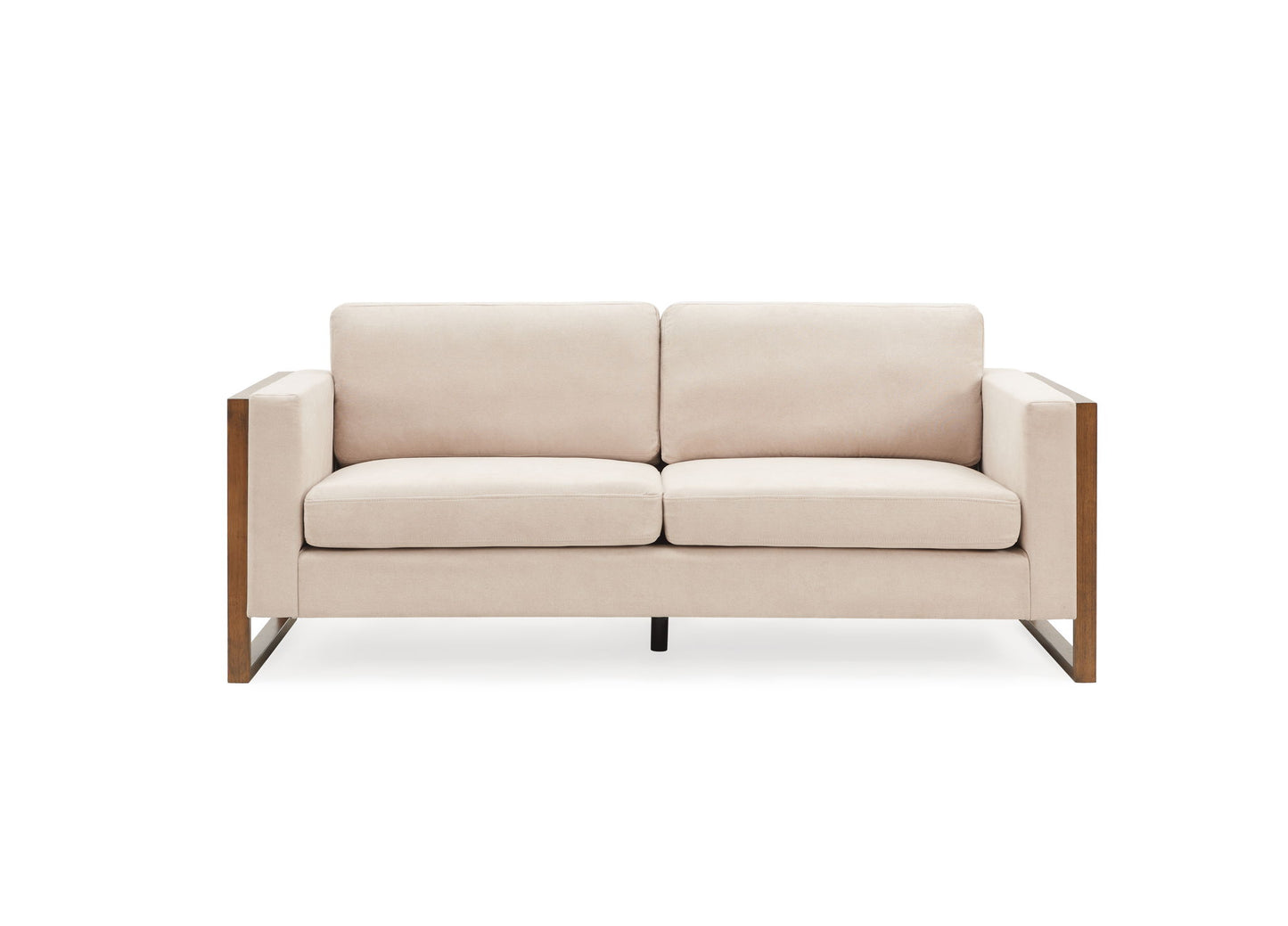 Modern Sofa With Solid Wood Legs, 3 Seater