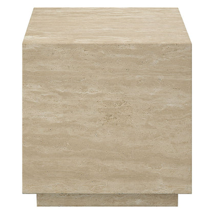 Deon - End Table - Beige Travertine