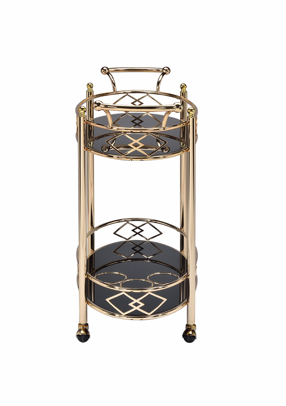 Ottesen - Glass Serving Cart - Black / Gold