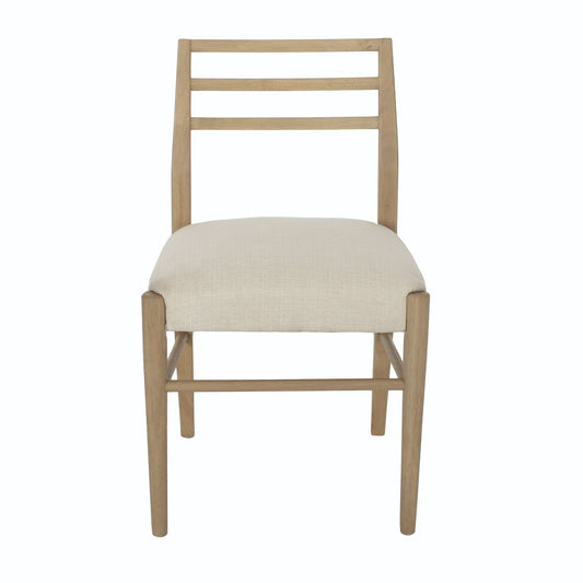 Farmhouse Style Dining Chair Set With Ladder Back Design