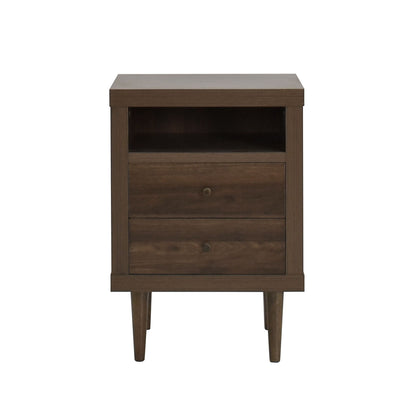 Nystrom - Mid Century Modern 2 Drawer Nightstand