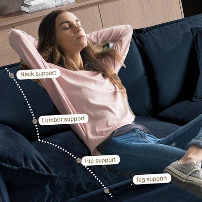 Modern Upholstered Chenille Loveseat And Armchair Set With Pillows