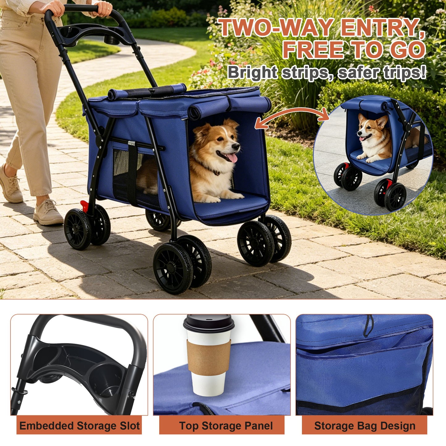 Pet Stroller For Small / Medium Pets