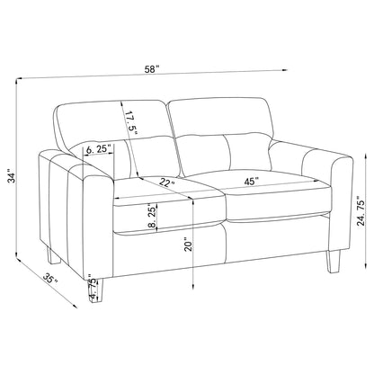 Remington - Loveseat With Track Arms