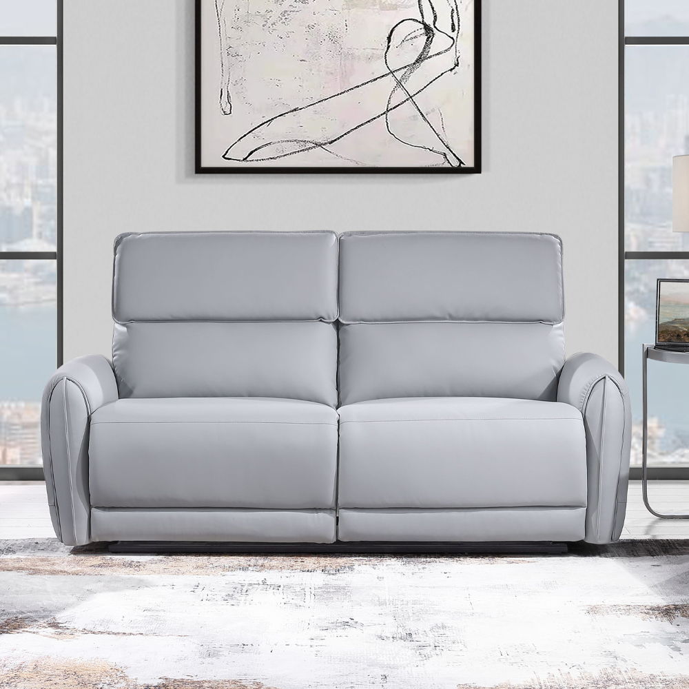 Jeromie - Power Motion Sofa With USB Port - Gray Synthetic Leather