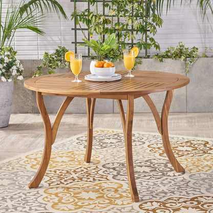 Hermosa - Outdoor Acacia Wood Table Circular Design