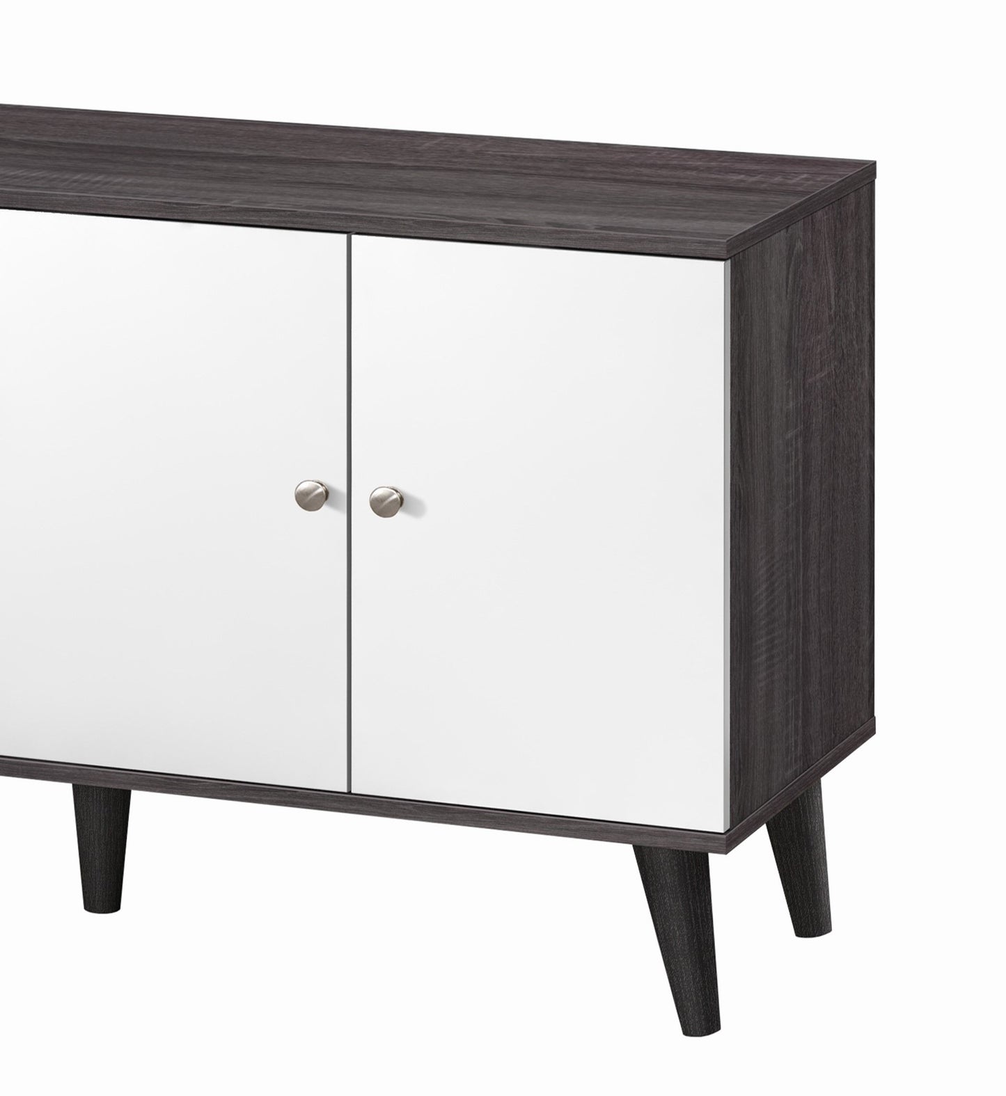 Amidon - TV Stand, With 2 Storage Shelves And 1 Cabinet