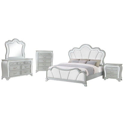 Aurelia - Nightstand With LED - Silver