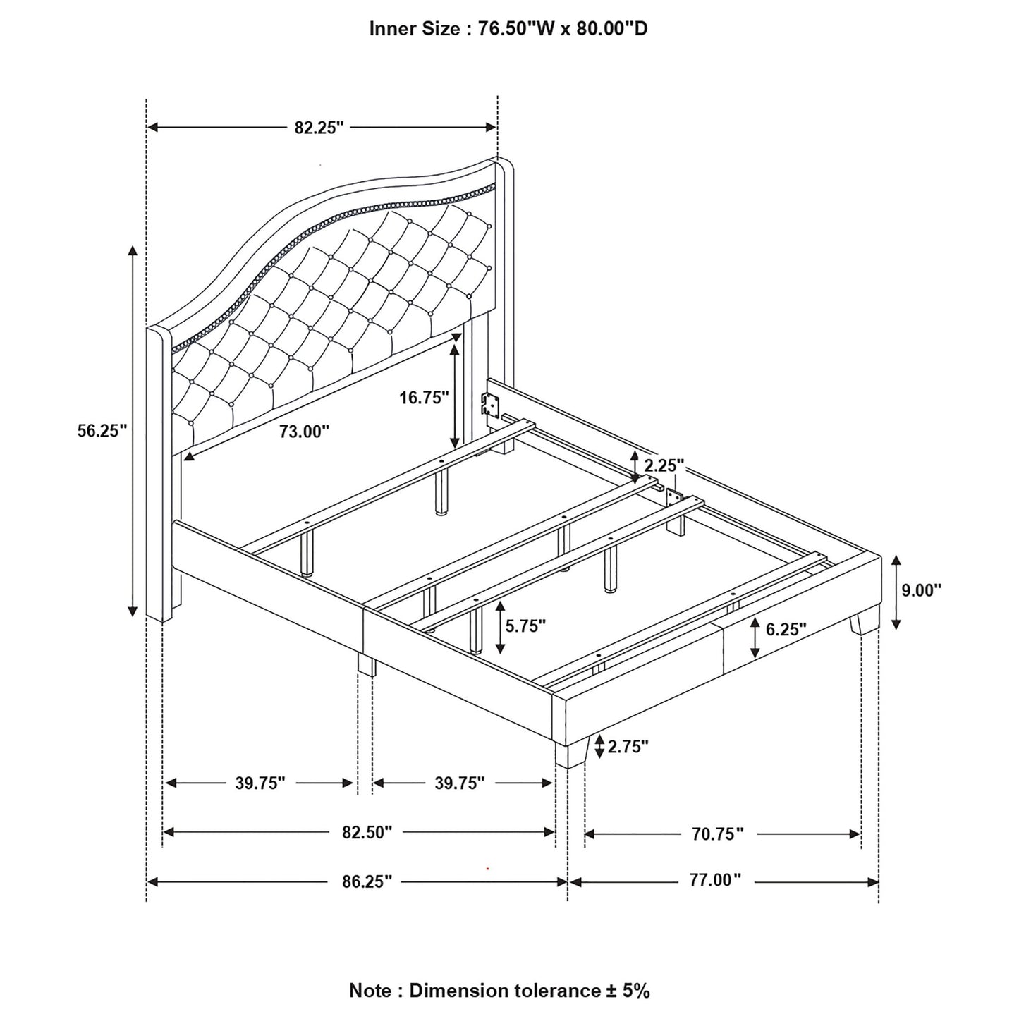 Maassluis - Eastern King Bed - Beige