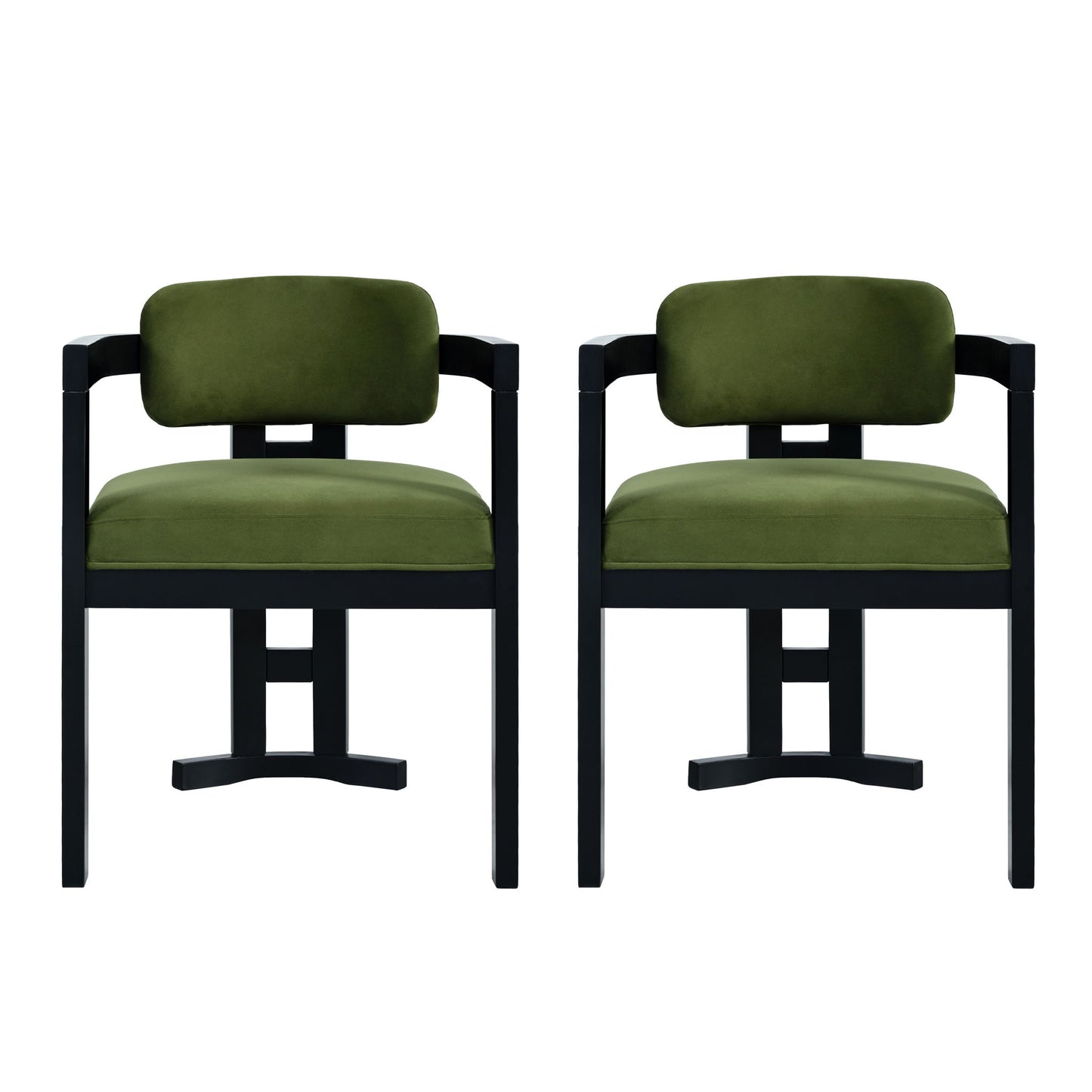 Stylish Indoor Upholstered Wood Dining Chair (Set of 2)