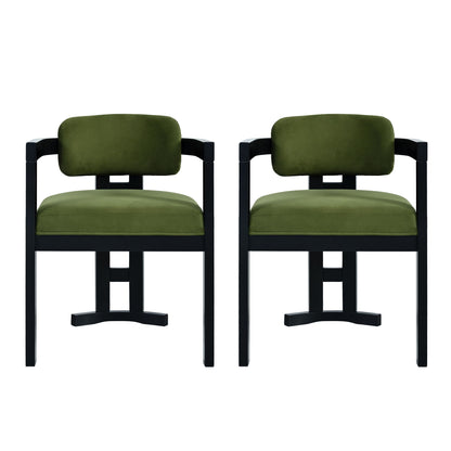 Stylish Indoor Upholstered Wood Dining Chair (Set of 2)