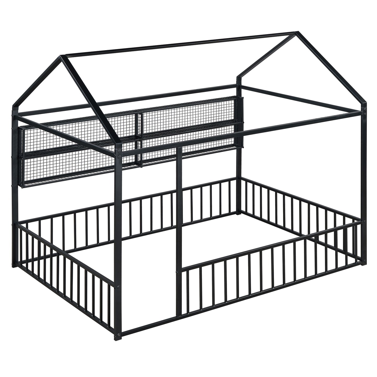 House Frame With Fence And Shelves
