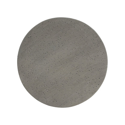 Modern Outdoor Lightweight Concrete Side Table With Hourglass Design - Light Gray