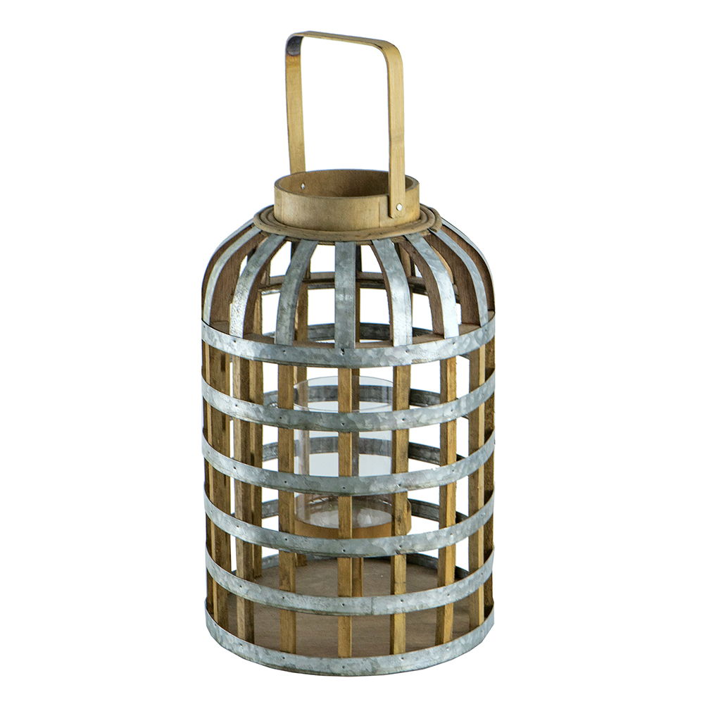Decorative Lantern With Handle, Wooden Lantern For Indoor Outdoor, Home Garden Wedding