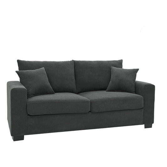 2 Seater Sofa, 2 Throw Pillows For Living Room