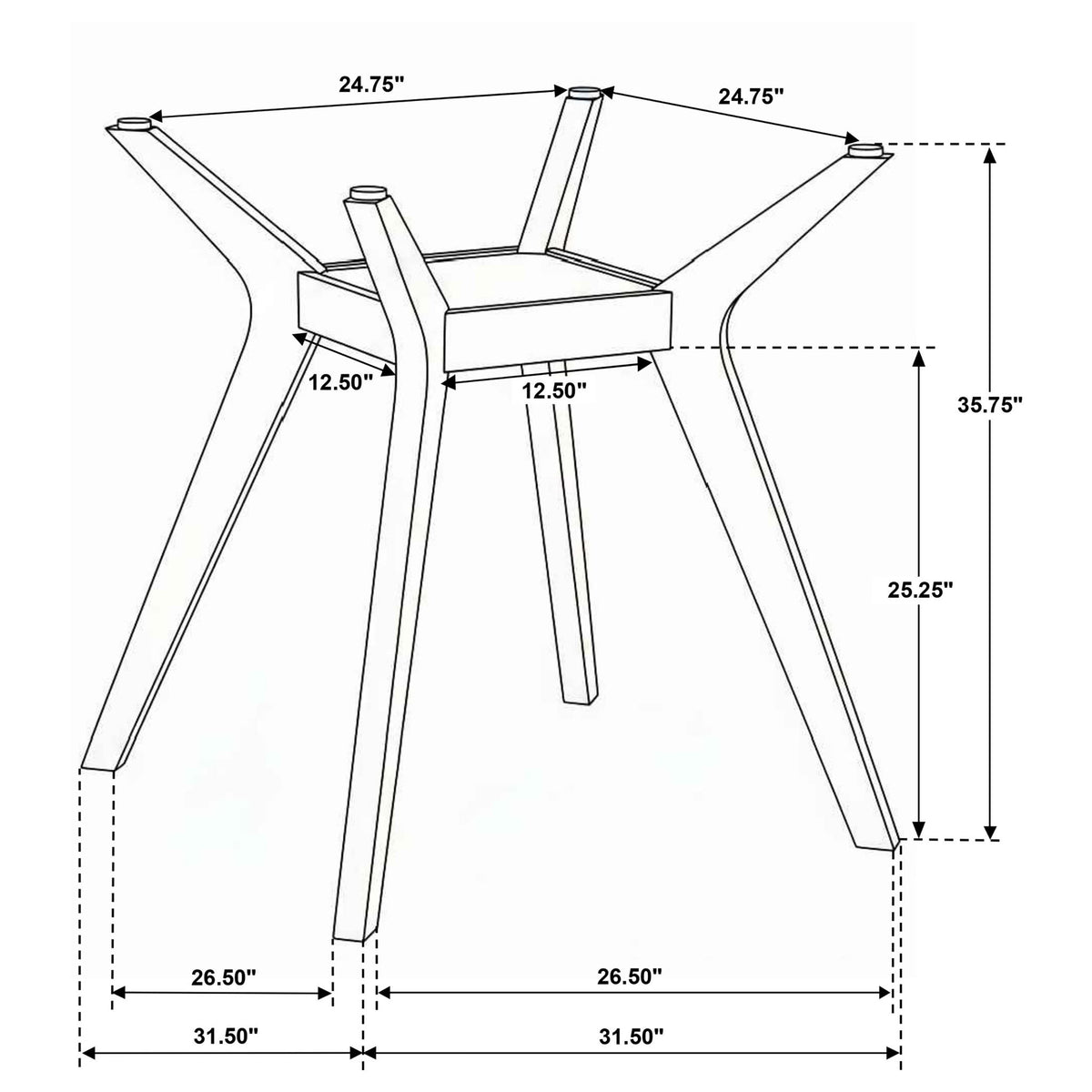 Flynn - 5 Piece Counter Height Dining Set