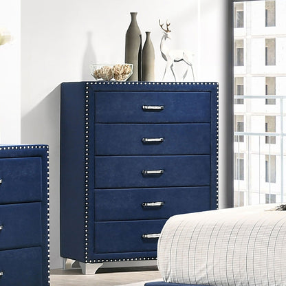 5 Drawer Bedroom Chest With Crystal Pulls