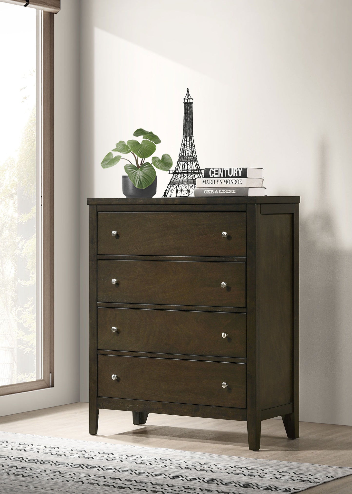 Wilkes - 5-Drawer Chest Of Drawers - Dark Cocoa