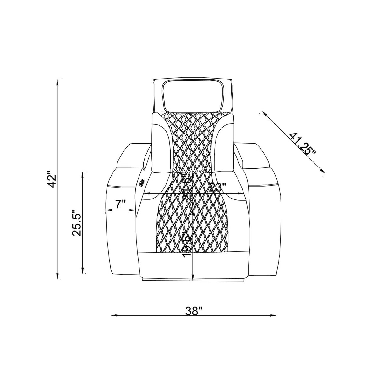 Julian - Power Recliner With Power Headrest And LED Lighting - Silver