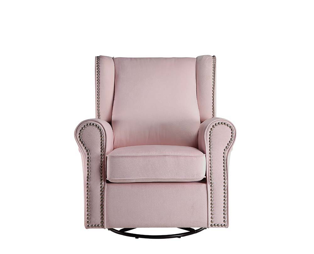 Tamaki - Swivel Chair - Pink Fabric