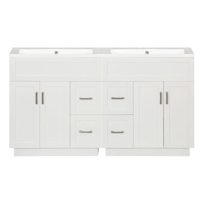 Bathroom Vanity With 2 Doors, 2 Drawers, Adjustable Shelf, Hidden Slides & Soft Close Hinges
