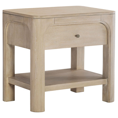 Flores - 1 Drawer Nightstand With Dual USB Ports - Mango Color
