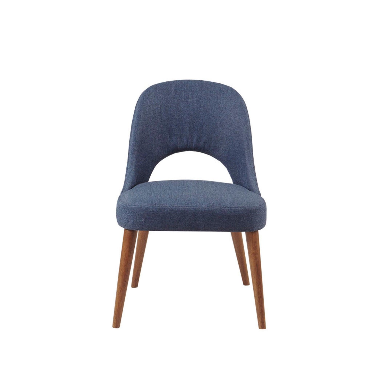 Dining Side Chair Upholstered Textured Fabric (Set of 2) - Navy