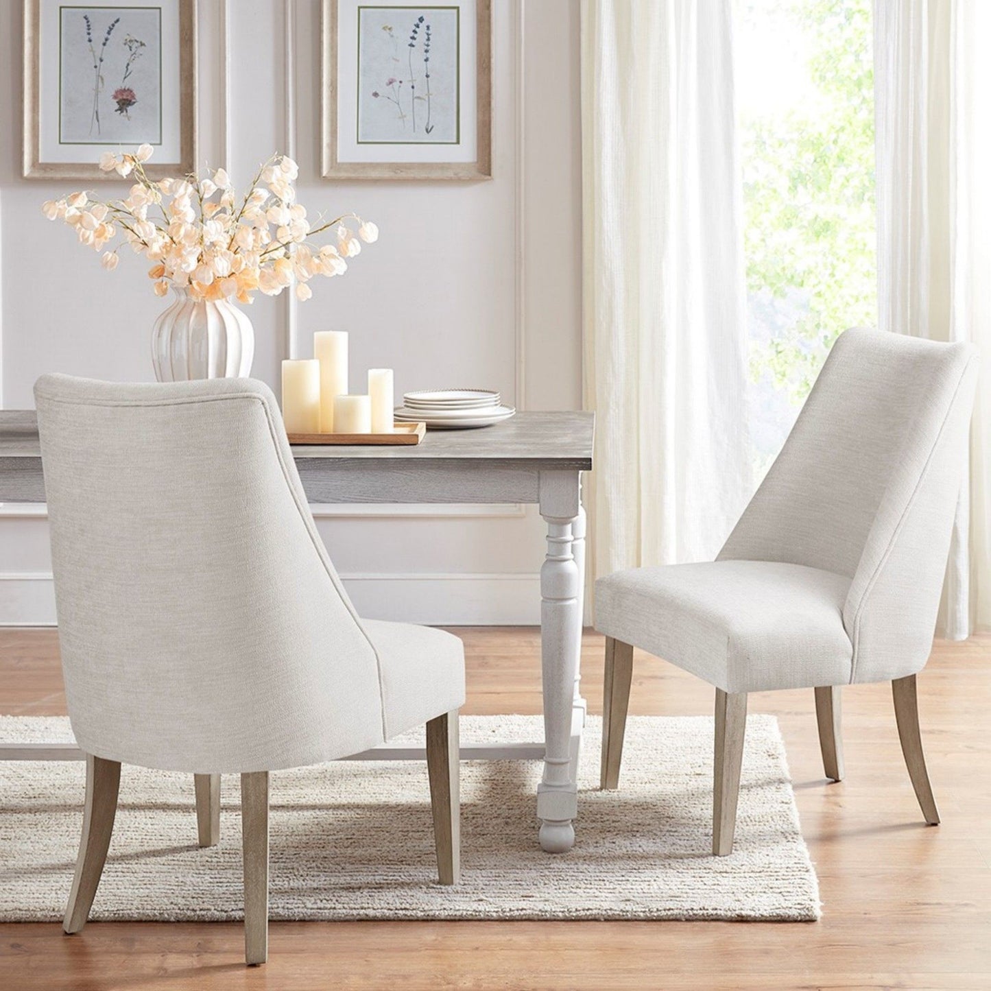Comfortable Dining Chair Upholstered (Set of 2)