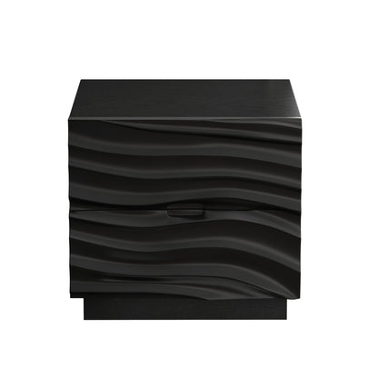 Nightstand With 2 Drawers, No Handles