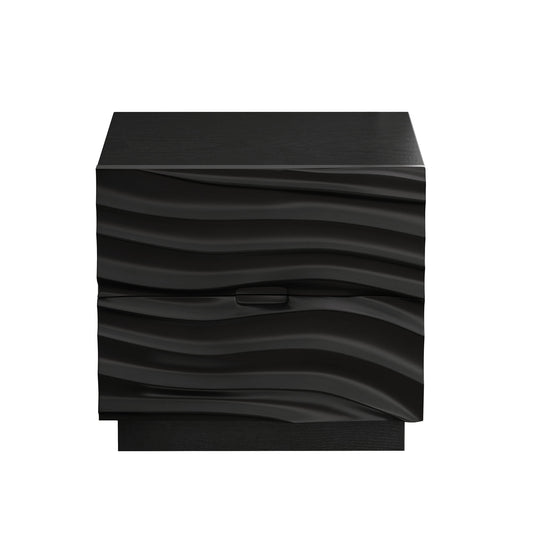 Nightstand With 2 Drawers, No Handles