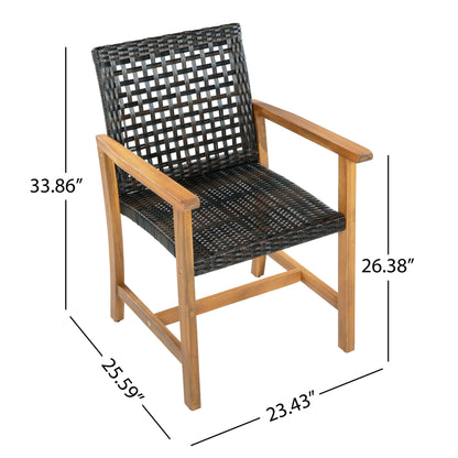 Outdoor Dining Chairs (Set of 2) - Brown / Teak