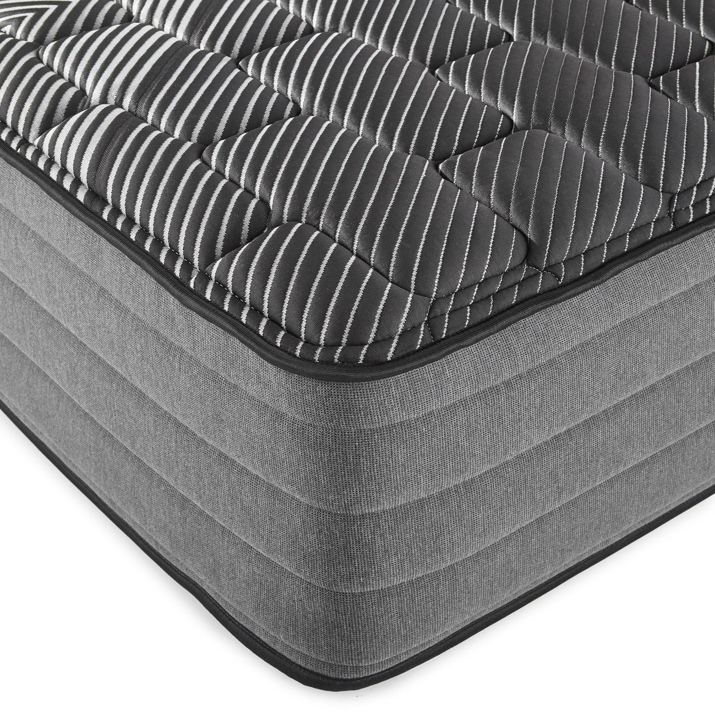Starrett Black - 14" Euro Top Hybrid Mattress With Copper Gel And Silver Infused Foam - Sleek Black - Twin - Black