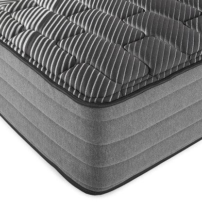 Starrett Black - 14" Euro Top Hybrid Mattress With Copper Gel And Silver Infused Foam - Sleek Black - Twin - Black