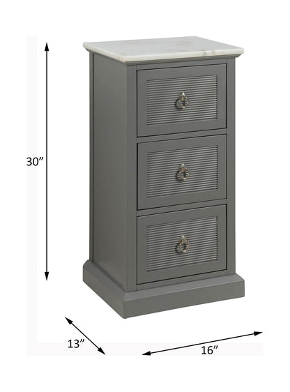 Swart - Cabinet - Marble Top & Gray