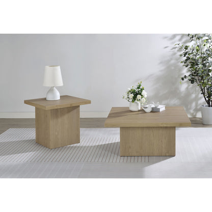 Eldridge - Coffee Table Set With Chunky Square Tops
