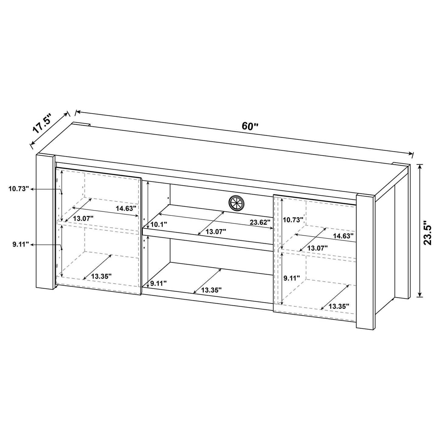 Susac - 3 Piece Entertainment Center With TV Stand And Media Towers - Light Oak