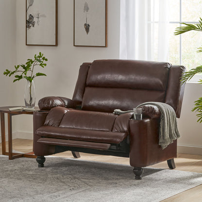 Tufted Design Wide Manual Recliner Chair