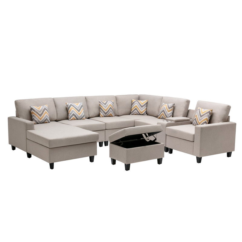 Nolan - 8 Piece Sectional Sofa With Interchangeable Legs