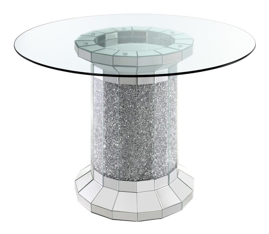 Ellie - Mirrored Counter Height Dining Table Set