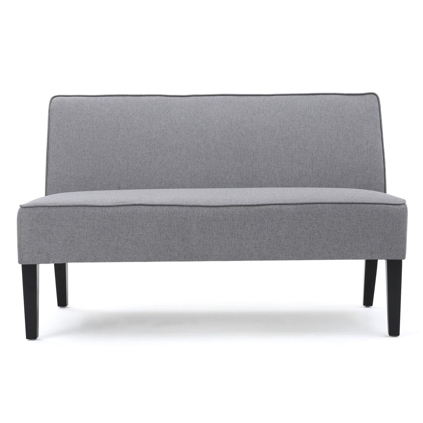Contemporary Loveseat With Upholstered Fabric And Birch Wood Legs