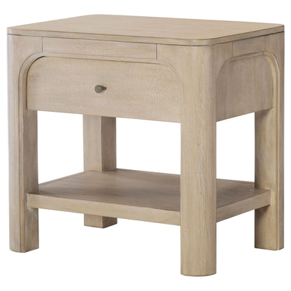 Flores - 1 Drawer Nightstand With Dual USB Ports - Mango Color