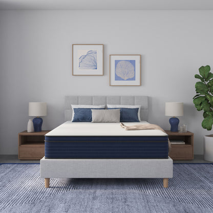 12" Medium Firm Euro Top Hybrid Cooling Gel Infused Pocket Spring And Memory Foam Mattress