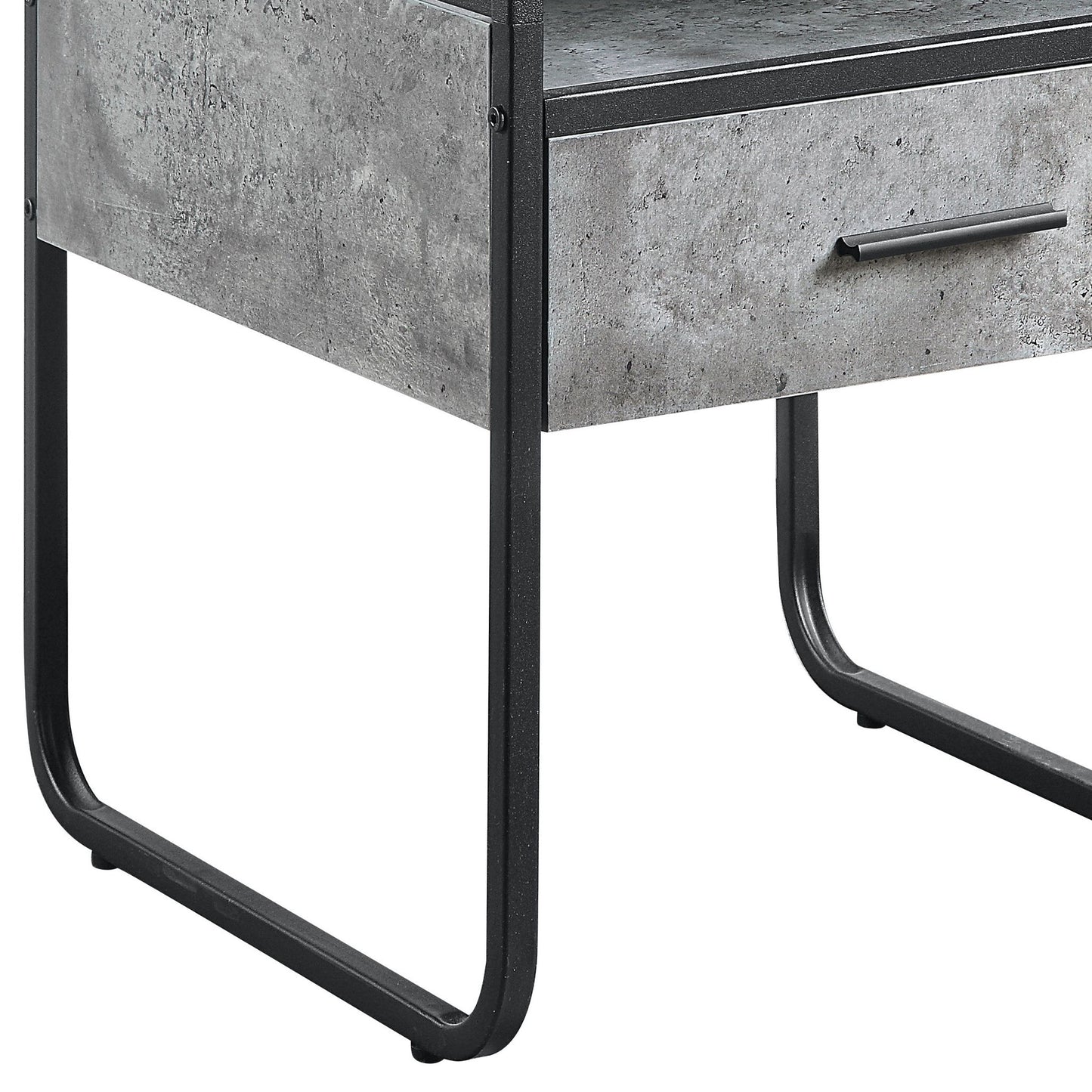 Raziela - End Table With Drawer - Black / Gray