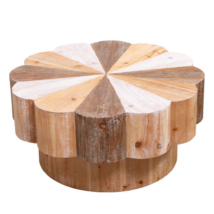 Flower Shaped Coffee Center Table For Living Room - Multicolor